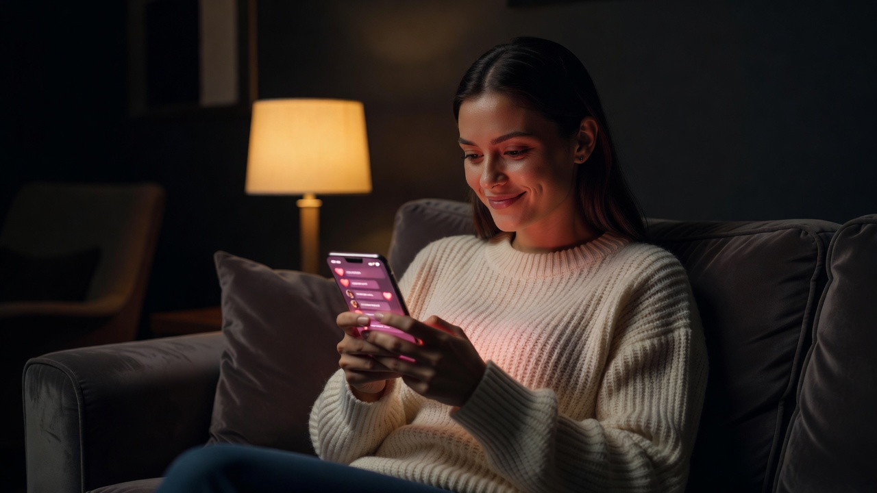 Best AI girlfriend app comparison: phone showing a customizable AI partner chat